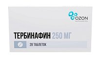 Купить тербинафин, таблетки 250мг, 28 шт в Арзамасе