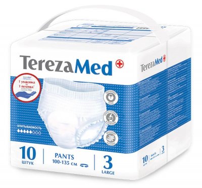 Купить terezamed (терезамед), трусы подгузники для взрослых large, размер 3 10 шт в Арзамасе