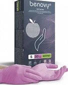 Купить перчатки benovy смотровые нитриловые нестерильные неопудрен текстурир с однократной хлорацией размер s 50 пар, розовые в Арзамасе