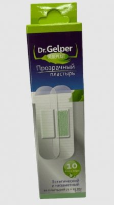 Купить пластырь dr. gelper (др.гелпер) алоэпласт прозрачный, 10 шт в Арзамасе