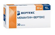 Купить мемантин-вертекс, таблетки, покрытые пленочной оболочкой 10мг, 30 шт в Арзамасе