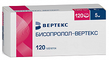 Купить бисопролол-вертекс, таблетки покрытые пленочной оболочкой 5мг 120шт в Арзамасе