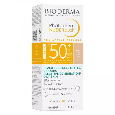 Купить bioderma photoderm (биодерма фотодерм) флюид для лица солнцезащитный, тон очень светлый 40мл spf50+ в Арзамасе