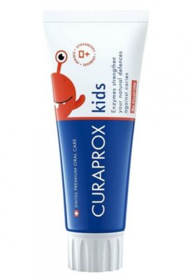 Купить curaprox (курапрокс) зубная паста kids для детей старше 2 лет со вкусом клубники без фтора туба 60мл в Арзамасе