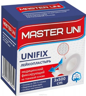 Купить пластырь master uni (мастер-юни) медицинский фиксирующий тканевая основа 3см х 5м в Арзамасе