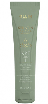 Купить ollin prof keratine royal treatment (оллин) шампунь очищающая с кератином, 100мл в Арзамасе