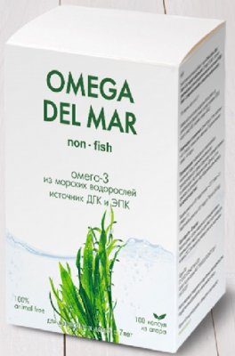 Купить омега дель мар (omega dei mar) омега-3 из водорослей, капсулы 300мг, 100 шт бад в Арзамасе