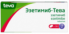 Купить эзетимиб-тева, таблетки 10мг 30шт в Арзамасе