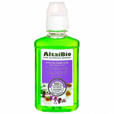 Купить altaibio (алтайбио) ополаскиватель для полости рта антибактериальный ромашка и шалфей 400мл в Арзамасе