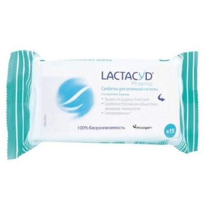 Купить lactacyd pharma (лактацид фарма) салфетки влажные для интимной гигиены с тимьяном 15шт в Арзамасе