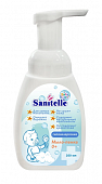 Купить sanitelle (санитель) мыло-пенка детское с экстрактом корня мыльнянки 0+, 250 мл в Арзамасе