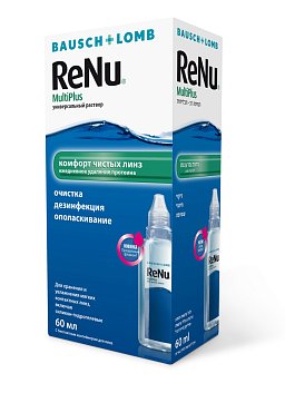 Раствор для контактных линз RENU Multi Plus фл 60мл