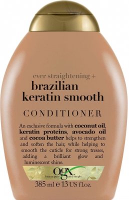 Купить оджекс (ogx) кондиционер для волос разглаживающий и укрепляющий бразильский кератин, 385мл в Арзамасе