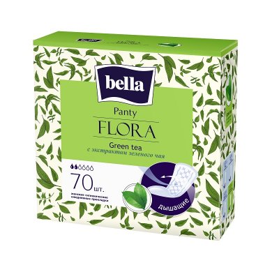 Купить bella (белла) прокладки panty flora с экстрактом зеленого чая 70 шт в Арзамасе