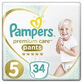Купить pampers premium care (памперс) подгузники-трусы 5 юниор 12-17кг, 34шт в Арзамасе
