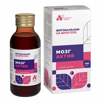 Алтайский нектар фитобальзам на фруктозе мозг актив, флакон 100 мл_БАД