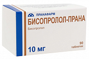Купить бисопролол-прана, таблетки, покрытые пленочной оболочкой 10мг, 90 шт в Арзамасе