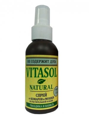 Купить vitasol (витасол) спрей для защиты от комаров и мошек гвоздика и ваниль, 100 мл в Арзамасе