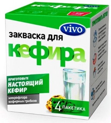 Купить vivo (виво) закваска для кефира, пакетики 0,5, 4 шт в Арзамасе