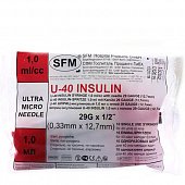 Купить шприц 1мл sfm инсулиновый u-40 с иглой 29g 0,33x12,7 10 шт в Арзамасе