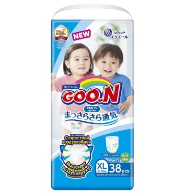 Купить goo.n (гуун) подгузники-трусики для мальчиков и для девочек xl 12-20кг 38 шт в Арзамасе
