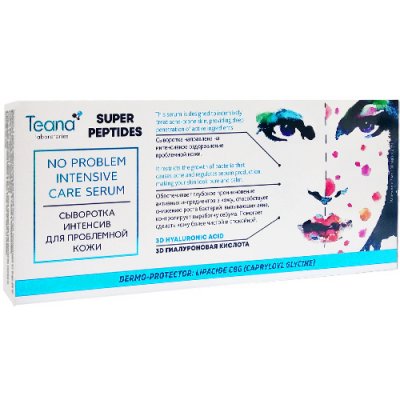 Купить тиана (teana) супер пептид сыворотка для лица интенсив для проблемной кожи ампулы 2мл, 10 шт в Арзамасе