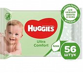 Купить huggies (хаггис) салфетки влажные для детей ультра комфорт алоэ 56шт в Арзамасе