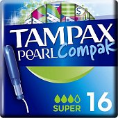 Купить тампакс (tampax) тампоны, pearl super 16 шт в Арзамасе