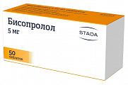 Купить бисопролол, таблетки, покрытые пленочной оболочкой 5мг, 50 шт в Арзамасе