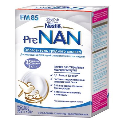 Купить нан пренан fm 85 обогатитель грудного молока, пак №70 в Арзамасе