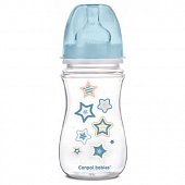 Купить canpol (канпол) бутылочка пластиковая easystart newborn антиколиковая с широким горлом с 3 месяцев, 240 мл голубая в Арзамасе