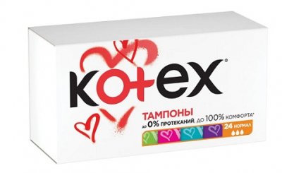 Купить kotex (котекс) тампоны нормал 24шт в Арзамасе