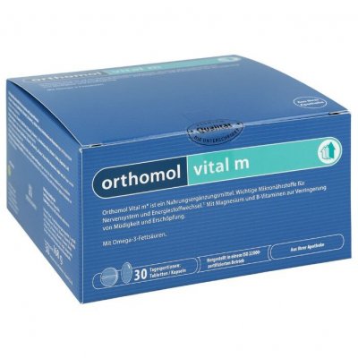 Купить orthomol vital m (ортомол витал м), двойное саше (таблетка+капсула), 30 шт бад в Арзамасе