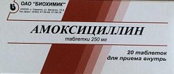 Купить амоксициллин, таблетки 250мг, 20 шт в Арзамасе