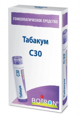 Купить табакум с30, гомеопатический монокомпонентный препарат растительного происхождения, гранулы гомеопатические 4 гр в Арзамасе