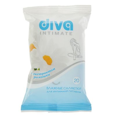 Купить diva (дива) салфетки влажные для для интимной гигиены с ромашкой, 20 шт в Арзамасе