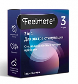 Купить feelmore (филлморе) презервативы с точками и ребрами 3 в1, 3шт  в Арзамасе