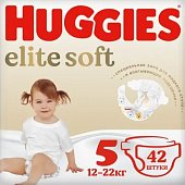 Купить huggies (хаггис) подгузники elitesoft 5, 12-22кг 42 шт в Арзамасе