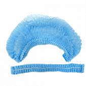 Купить шапочка-берет шарлотта нестерильная спанбонд плотность 15/м2, размер 1, длина 48см, голубая 125 шт в Арзамасе
