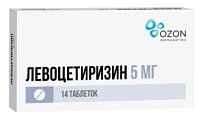 Купить левоцетиризин, таблетки, покрытые пленочной оболочкой 5мг 14шт от аллергии в Арзамасе