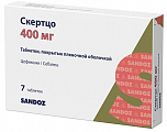 Купить скертцо, таблетки покрытые пленочной оболочкой 400мг 7шт в Арзамасе