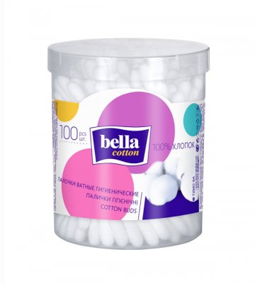 Купить bella cotton (белла) ватные палочки в круглой коробке 100 шт в Арзамасе