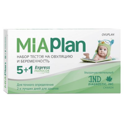 Купить тест для определения овуляции miaplan (миаплан), 5 шт+тест для определения беременности, 1 шт в Арзамасе