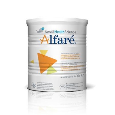 Купить alfare (алфаре) лечебная смесь при аллергии к белкам коровьего молока у детей с рождения, 400г в Арзамасе