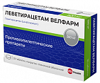 Купить леветирацетам велфарм, таблетки покрытые пленочной оболочкой 500 мг, 30 шт в Арзамасе