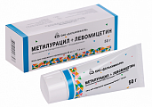 Купить метилурацил+левомицетин, мазь для наружного применения 40 мг/г+7.5 мг/г, туба 50г в Арзамасе