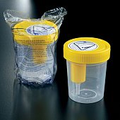 Купить контейнер для биопроб стерильный со встроенным устройством для забора мочи в ваккумную пробирку, 120мл в Арзамасе