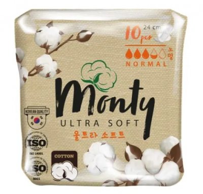 Купить monty (монти) ultra soft прокладки нормал плюс, 10 шт в Арзамасе