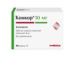 Купить конкор, таблетки покрытые пленочной оболочкой 10мг 90 шт. в Арзамасе