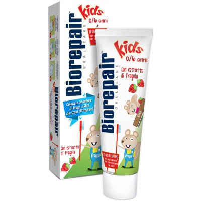 Купить биорепейр (biorepair) зубная паста детская кидс 0-6лет экстракт земляники 50мл в Арзамасе